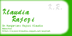 klaudia rajczi business card